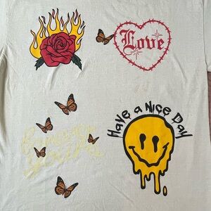 PacSun Off-White Casual Tee Large